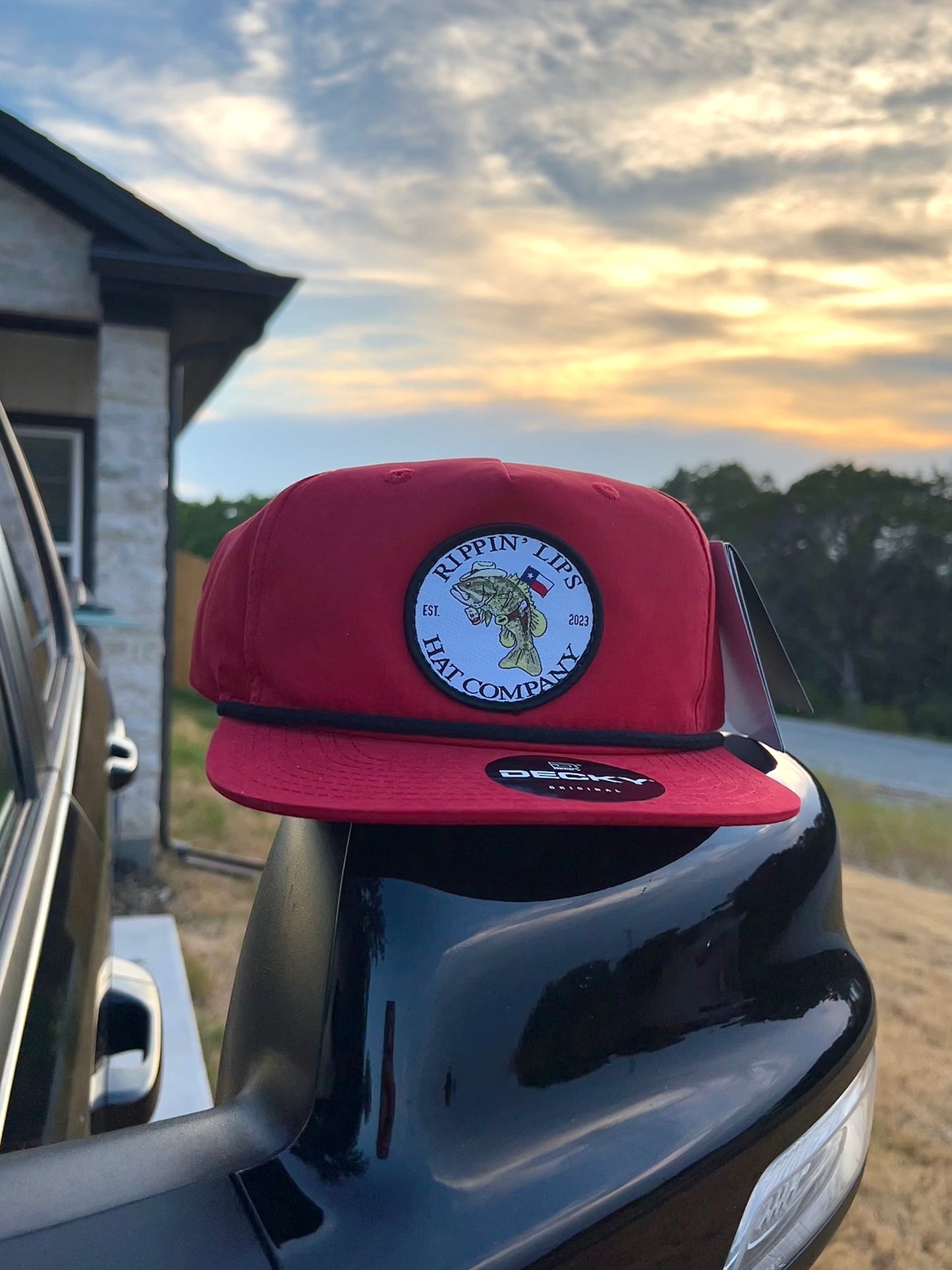 Red & Black Roped SnapBack