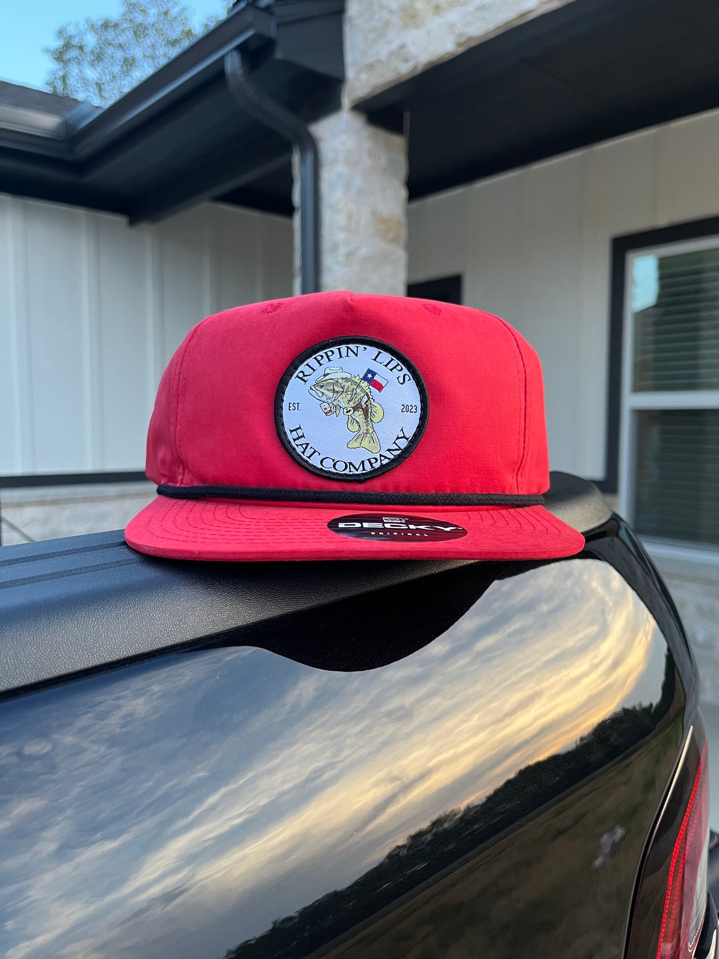 Red & Black Roped SnapBack