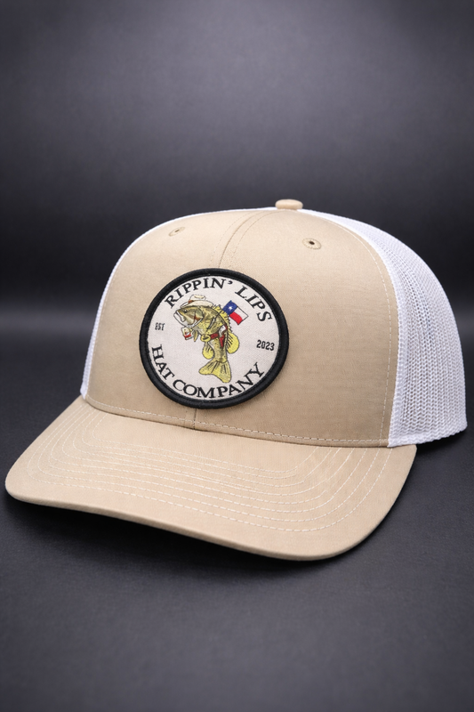 Rippin’ Lips Classic Bass Trucker - White/Khaki